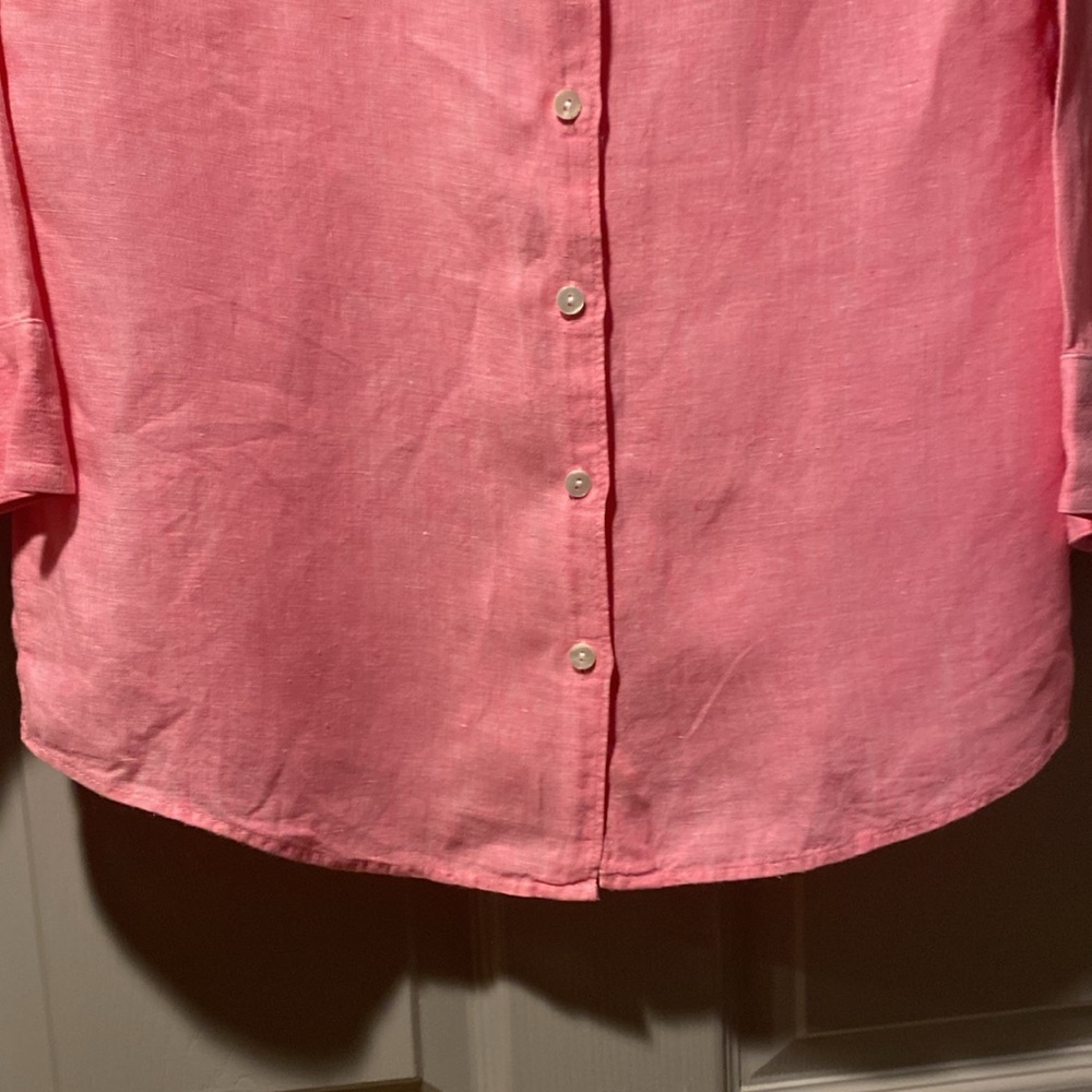 L.L.Bean 100% Linen Shirt Size Small - Picture 4 of 8